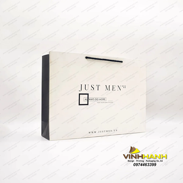 Túi giấy Just Men - Hộp Giấy Vinh Hạnh - Công Ty TNHH Sản Xuất Thương Mại Và Dịch Vụ Vinh Hạnh
